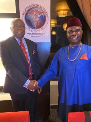 Ibom Global Healthcare Initiative Founding Member, John Bassey and Chairman, Dr. Moses Udoh